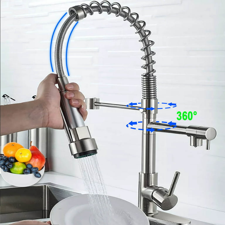 Hkeey Kitchen Sink Faucet With Pull