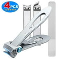 thumbnail image 1 of Nail Clipper, Stainless Steel Nail Clippers Set, Nail Cutter Curved Blade Fingernail Clipper Trimmer for Nail Care(4 Pack ), 1 of 7