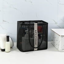 HKEJIAOI 10.23x9.84x6.29in Hanging Mesh Shower Caddy Bag, Portable Bathroom Organizer with Multiple Compartments for Camping Gym Travel