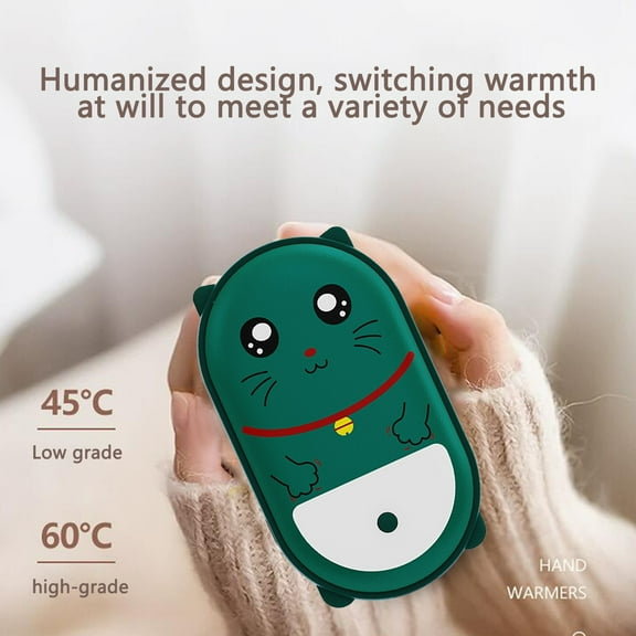 HKEJIAOI 10000mAh USB-C Hand Warmer & Power Bank, 3-Second Fast Heating, 3-Temp Settings, Portable Charger for Phone, Gift Ready