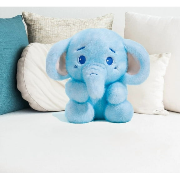 HKEJIAOI 12.4" Adorable Elephant Plush Toy Unique Soft Stuffed Animal Gift for All Ages