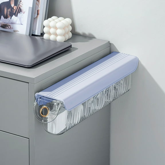 HKEJIAOI 15.16x4.21x2.95in Wall Mounted Drawer Storage Box with 6 Compartments and Cover for Underwear Socks Cables Jewelry Small Items No Drill Installation Closet Cabinet Organizer