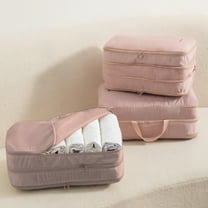 HKEJIAOI 15.75x9.84x4.72in Double-Layer Compression Storage Bag, Large Travel Organizer for Clothes, Space Saving Luggage Packing Cube