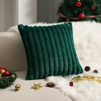 HKEJIAOI 18x18 Inch Christmas Solid Color Velvet Throw Pillow Cover Holiday Decorative Cushion Case for Sofa Home Decor