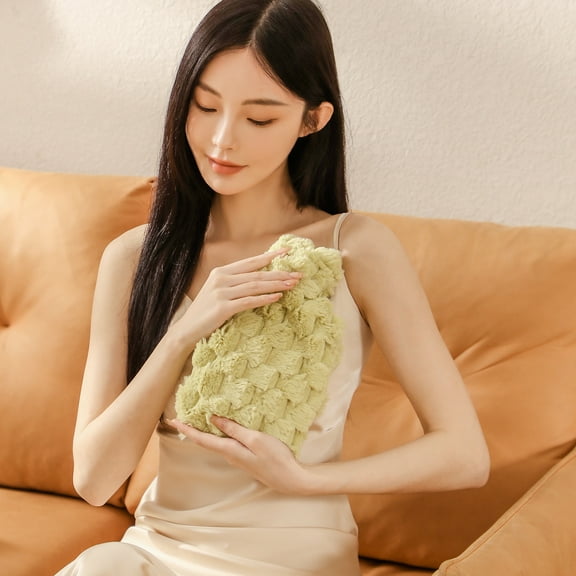 HKEJIAOI 1L Hot Water Bottle with Removable Cover for Pain Relief, Hot & Cold Therapy, Long Lasting Heat, Soft PVC, Enlarged Fill Port