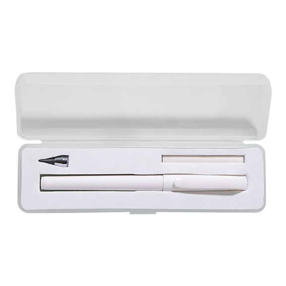 HKEJIAOI 2-in-1 Metal Inkless Pencil & Erasable Gel Pen, No Sharpening No Ink Refill, Smudge-Proof Permanent Writing Tool for Office & Art Supplies
