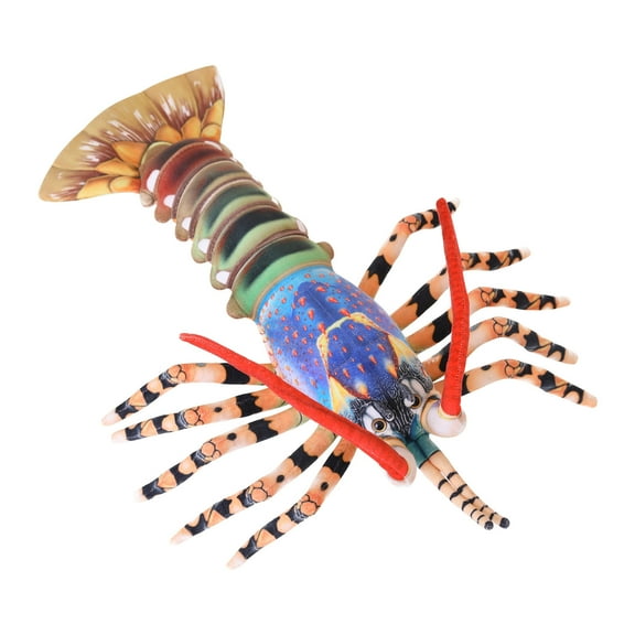HKEJIAOI 23.6Inch Realistic Australian Lobster Plush Toy Lifelike Stuffed Animal Sea Creature Doll, Soft Cuddle Pillow for Kids Gift Decor