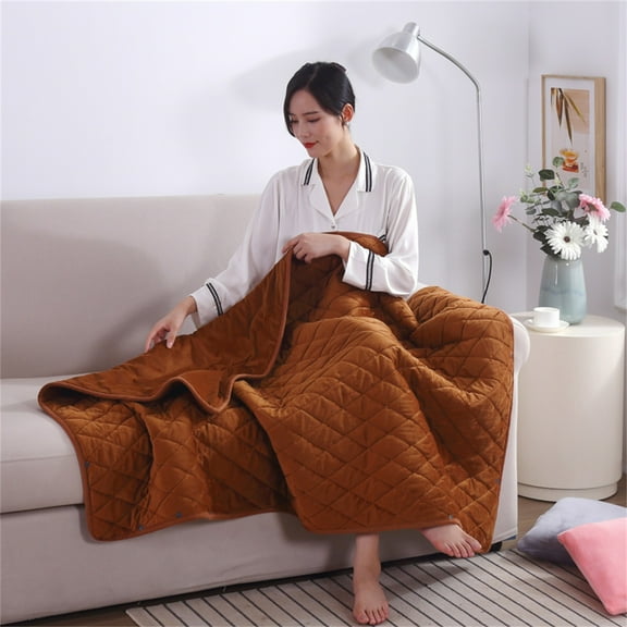 HKEJIAOI 39.4x55.1inch USB Heated Blanket Machine Washable 5V Soft Flannel for Home Office Travel Car Use with 120cm Extension Cord