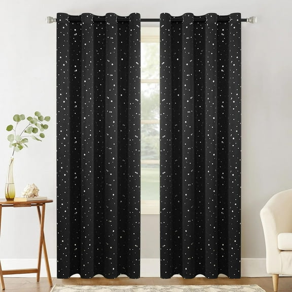HKEJIAOI 52"x63" Light-Blocking Thermal Insulated Sunscreen Curtains for Bedroom Living Room Balcony, High Precision Elegant Fabric with Grommet Top