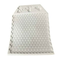 HKEJIAOI 6.9x5inch Hexagon Honeycomb Silicone Mold, Non-Stick Fondant Cutter for Cake Chocolate Candy Decorating, DIY Baking Soap Making Craft Tool