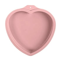 HKEJIAOI 6Inch Heart Shape Silicone Cake Mold Set, Non-Stick Baking Pan for Valentine's Cheesecake Cupcakes, Oven Microwave Dishwasher Safe, Flexible & Reusable