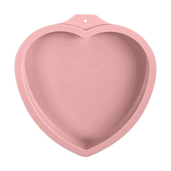 HKEJIAOI 6Inch Heart Shape Silicone Cake Mold Set, Non-Stick Baking Pan for Valentine's Cheesecake Cupcakes, Oven Microwave Dishwasher Safe, Flexible & Reusable