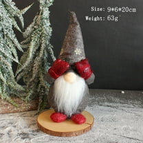HKEJIAOI 7.87In Christmas Faceless Gnome Doll with Eye-Covering Hat, Soft Plush Tabletop Decoration for Holiday, Shelf Decor,Gift