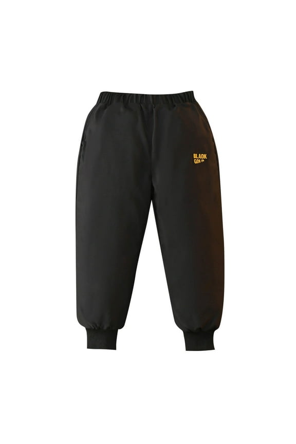 Casual Pants for Kids 3-15 Years Elastic Windproof Down Pants Lightweight Warm Snow Pants for Outerwear Winter