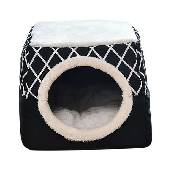 HKEJIAOI Cat Beds for Indoor Cats Clearance - Dog House Pet dog House Plaid House Diamond House Pet Supplies