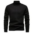 thumbnail image 1 of HKEJIAOI Cozy Sweaters for Men Slim Fit Turtleneck Pullover Sweaters Basic Tops Knitted Thermal Loose Casual Sweaters, 1 of 4