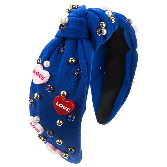 HKEJIAOI Gift for Women Pearl Headband Paired with Love Headband Suitable for Women and Versatile Fashionable Hair Accessories