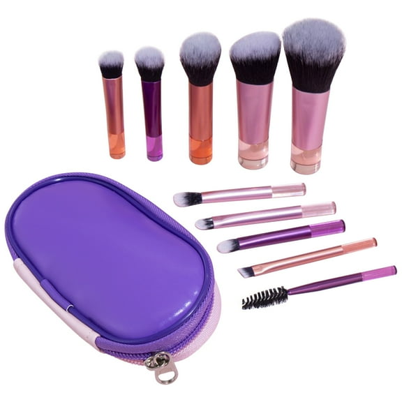 HKEJIAOI Gifts for Boyfriend 10 New Mini Makeup Brushes Set Small and Exquisite Portable with Storage Bag