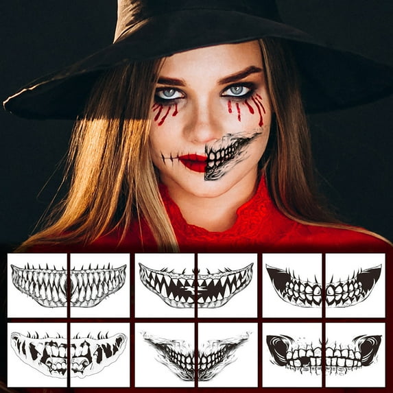 HKEJIAOI Home Improvement 10 Sheet Halloween Temporary TattoosTattoos Stickers for Halloween