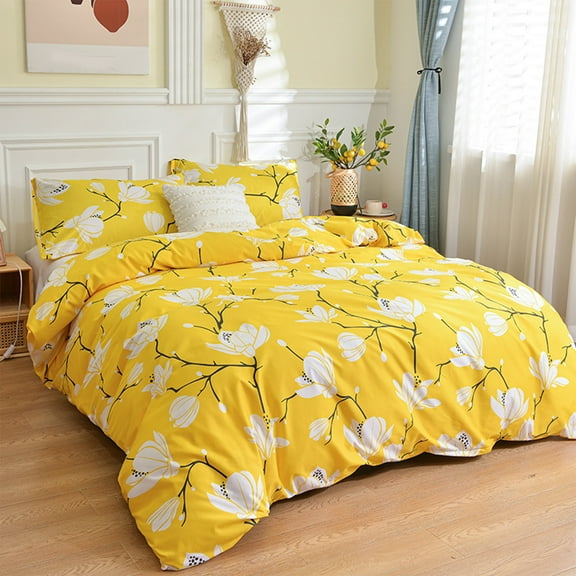 HKEJIAOI House Warming Gifts New Home Summer Twin Comforter Cover Skin-friendly Brushed Twin Comforter Cover All Seasons Skin-friendly Soft Bedding Double Duvet Cover Fresh Patterns
