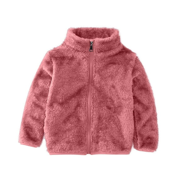 Lopecy-Sta Jackets for Toddlers Trendy Baby Girls Winter Fleece Coat Toddler Boys Warm Jacket Sweater Zip Up Outerwear