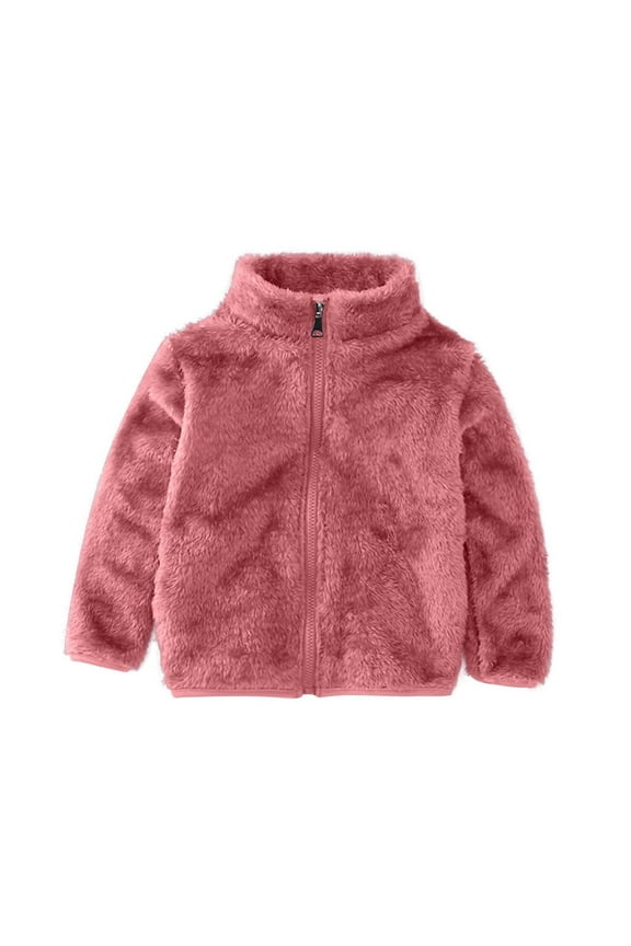 Jackets for Toddlers Trendy Baby Girls Winter Fleece Coat Toddler Boys Warm Jacket Sweater Zip Up Outerwear
