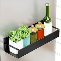 HKEJIAOI Magnetic Refrigerator Storage Rack, Multifunctional Iron Mesh Organizer for Kitchen, Office, Hanging Shelf for Spice Jars, Cutting Boards, Utensils