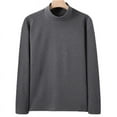 thumbnail image 1 of HKEJIAOI Men's Fleece Lined Mock Neck Knit Long Sleeve Undershirts Thermal Undershirt Tops for Men Running Base Layer, 1 of 3