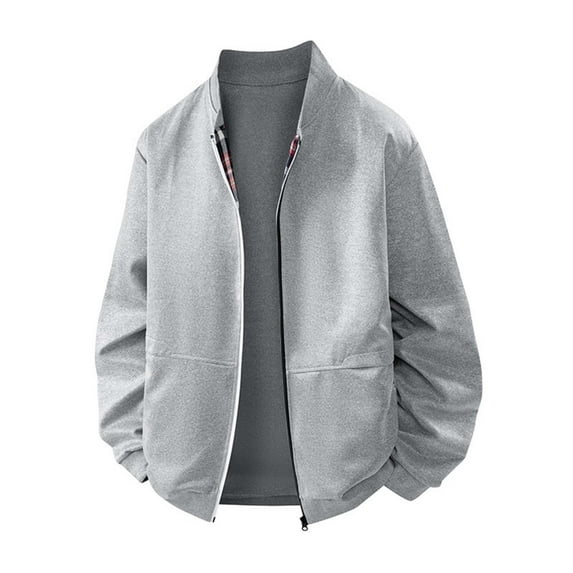 HKEJIAOI Mens Bomber Jacket Sports Shell Jacket Lightweight Windbreaker Outdoor Recreation Coat Zipper Fall Jacket for Men