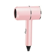 Matoen Mini Portable Travel Hair Dryer, 800 Watt Double Voltage Small Lightweight Blow Dryer, Compact Hairdryer, with Concentrator&Diffuser Attachment, for Women and Men, Pink
