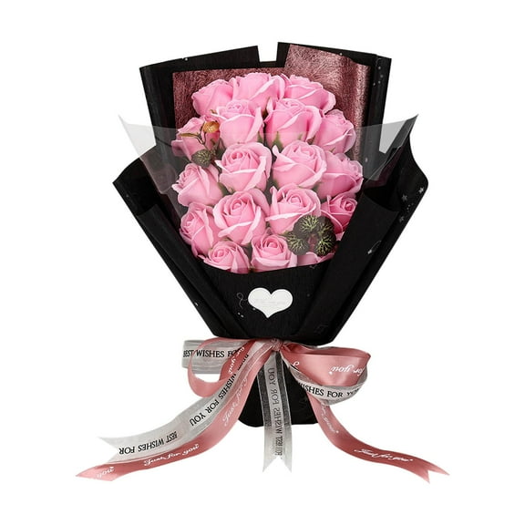 HKEJIAOI Preserved Roses Bouquet in Gift Box with Lights, Artificial Flowers for Wedding, Anniversary, Valentine's Day, Mother's Day