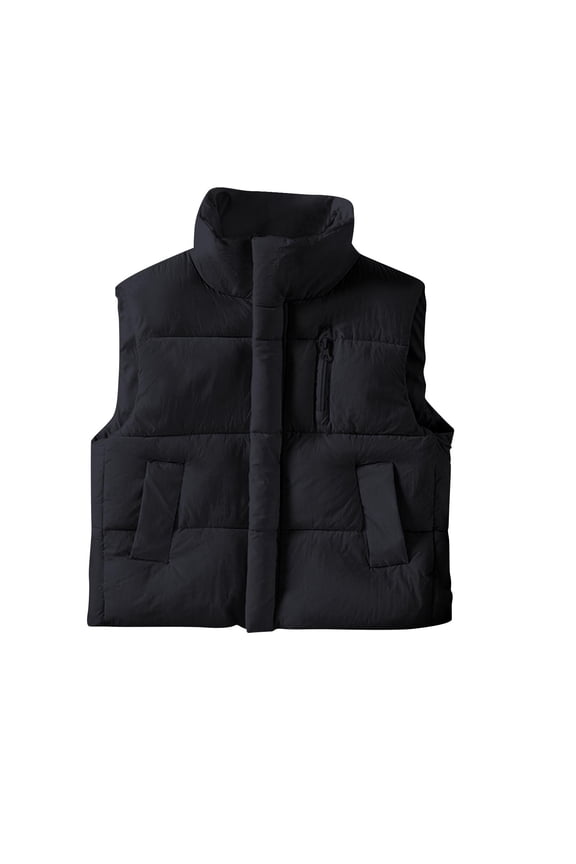 HKEJIAOI Quilted Puffer Vest for Kids Stand Collar Zip Up Sleeveless Padded Lightweight Jacket Vest Waistcoat for Children
