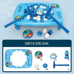 HKEJIAOI Save The Penguin Trap Iceberg Board Game For Family Adults 4-8 Players With Replacement Ice Cubes And Penguins