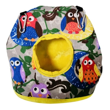HKEJIAOI Small Dog Bed - Bird Tent Plush Warm Hut Hanging Bed for Cage Sleeping Bed Parrot Cave