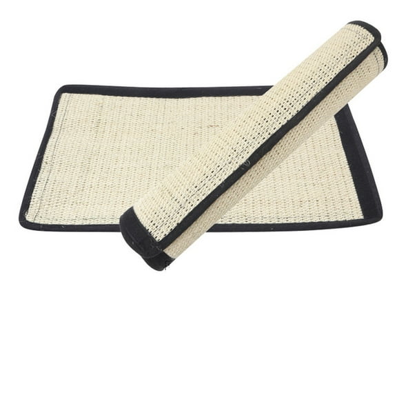 HKEJIAOI Small Dog Bed - Pet Board Sisal Scratcher Post Pole Scratching Pad Mat Scratch Toy