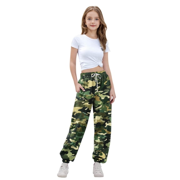 Lopecy-Sta Sweatpants for Children Drawstring Elastic Waist Athletic Baggy Joggers Pants with Pocket Outside Wear for Kids