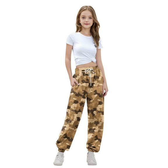 Lopecy-Sta Sweatpants for Children Drawstring Elastic Waist Athletic Baggy Joggers Pants with Pocket Outside Wear for Kids