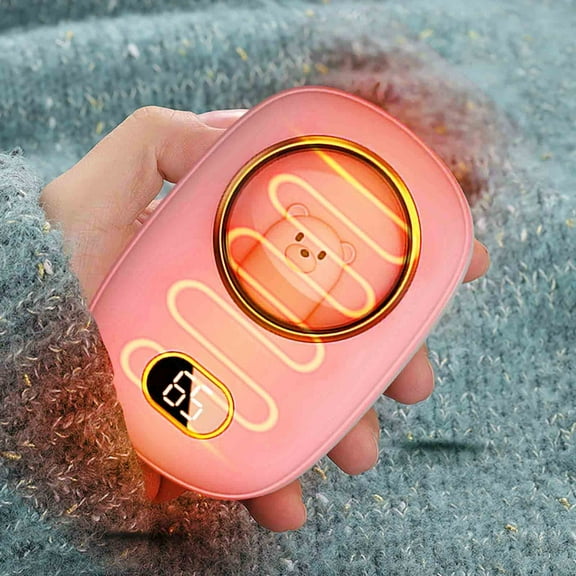 HKEJIAOI USB Rechargeable Hand Warmer 5200mAh Portable Power Bank, 3-Temperature Fast Heating Electric Heater for Outdoor Activities & Travel