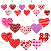 HKEJIAOI Valentine's Day Wooden Heart Hanging Ornaments for Home Wedding Party Decorations Romantic Rustic Decor