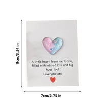 HKEJIAOI Warm Pocket Heart with Greeting Card, Anxiety Relief Comfort Gift for Valentine's Day, Birthday, Wedding, Anniversary, Home Decor Present for Her Him, Wife Husband, Romantic Couples