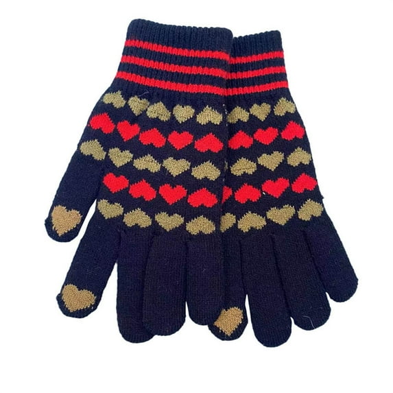 HKEJIAOI Winter Touch Screen Gloves for Women Cable Knit Wool Fleece Lined Texting Mittens Gold Weather Warm Sport Glove