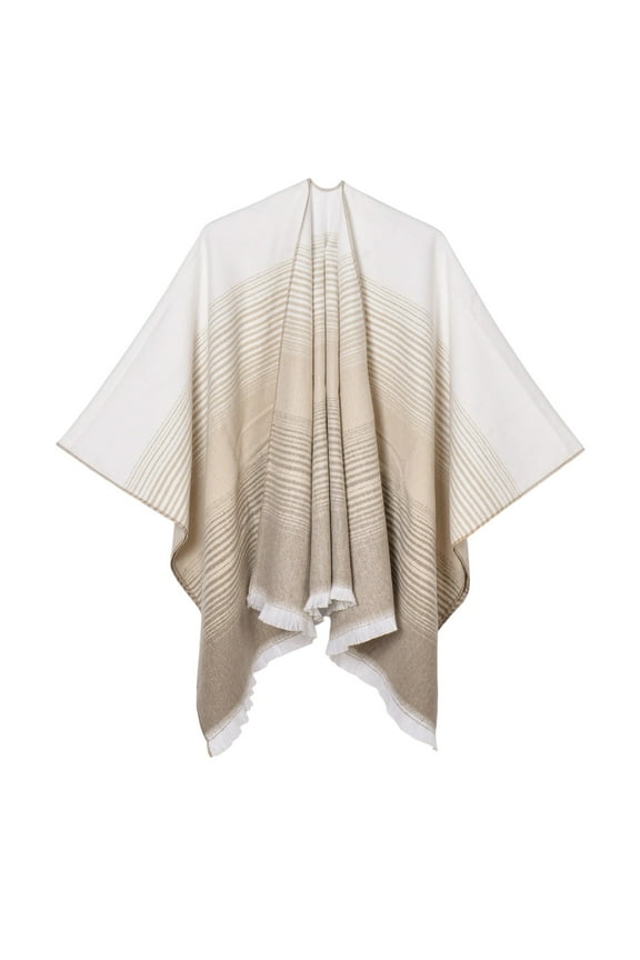 Women's Shawl Wrap Poncho Ruana Cape Cardigan Oversized Sweater Open Front for Fall Winter