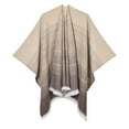 thumbnail image 1 of HKEJIAOI Women's Shawl Wrap Poncho Ruana Cape Cardigan Oversized Sweater Open Front for Fall Winter, 1 of 3