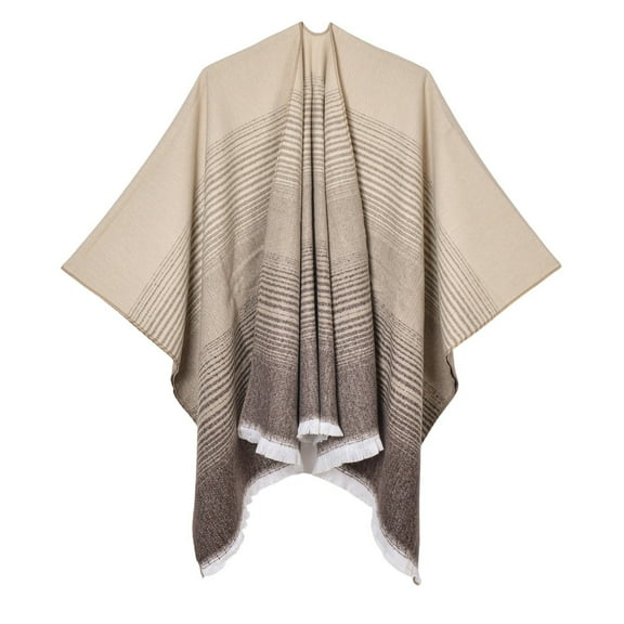 HKEJIAOI Women's Shawl Wrap Poncho Ruana Cape Cardigan Oversized Sweater Open Front for Fall Winter