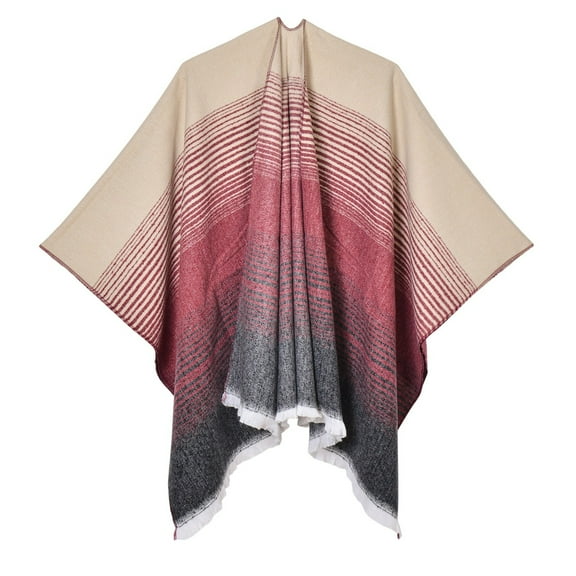 HKEJIAOI Women's Shawl Wrap Poncho Ruana Cape Cardigan Oversized Sweater Open Front for Fall Winter