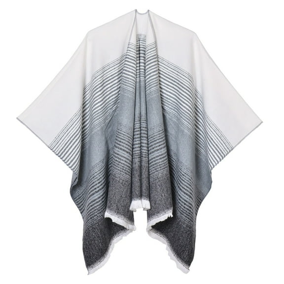 HKEJIAOI Women's Shawl Wrap Poncho Ruana Cape Cardigan Oversized Sweater Open Front for Fall Winter