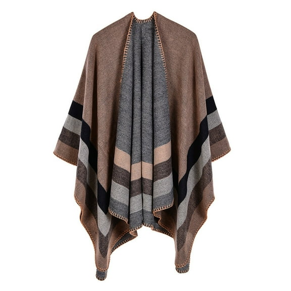 HKEJIAOI Women's Shawl Wraps Open Front Poncho Cape Oversized Sweaters Casual Cardigan Shawls for Fall Winter