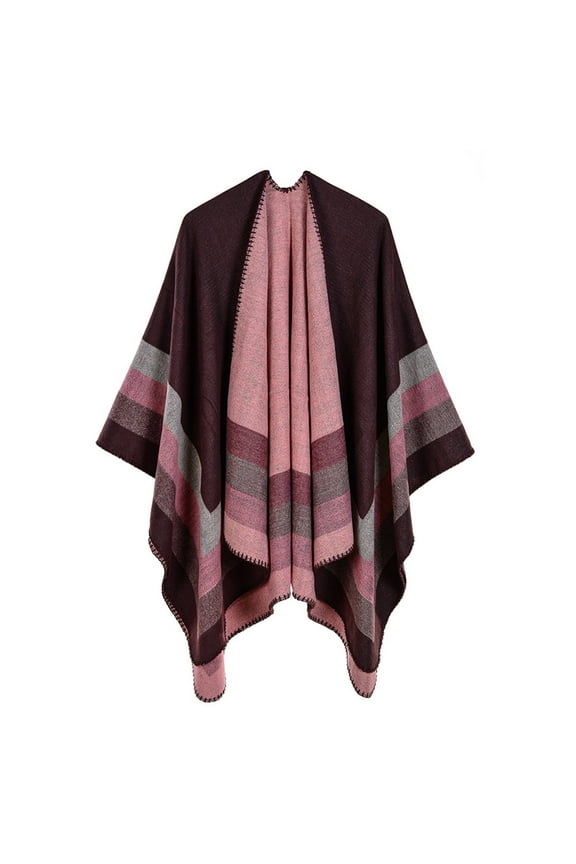 Women's Shawl Wraps Open Front Poncho Cape Oversized Sweaters Casual Cardigan Shawls for Fall Winter