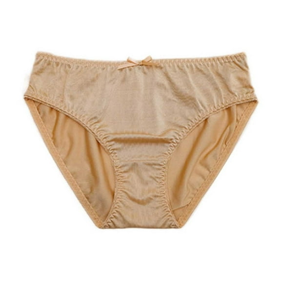 Lopecy-Sta Women's Underwear Ice Silk Hipster Bow Bikini Panties Mid Rise Full Comfortable Body Breathable Underwear Briefs for Women