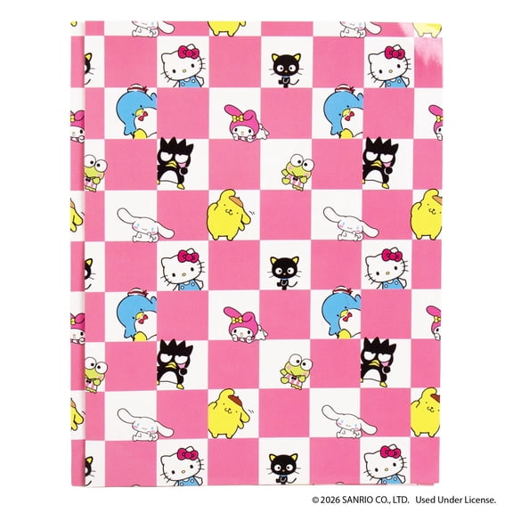 Hello Kitty® And Friends Pocket Folder Checkerboard Design With Interior Pockets